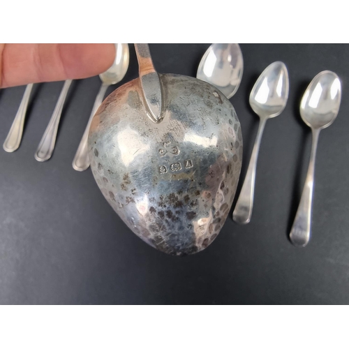 711 - Eight various silver spoons, 117g.