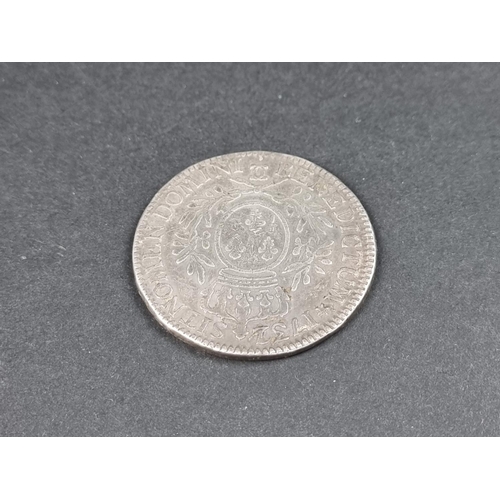 853 - Coins: France, a 1732 Louis XV French silver one Ecu 120 Sols Coin, 28.9g, 42mm.