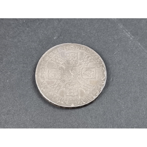 859 - Coins: a William & Mary 1691 silver crown, TERTIO.