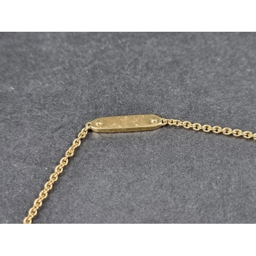 955 - A Tiffany necklace, signed and stamped 'AU 750', 46cm long, cased.