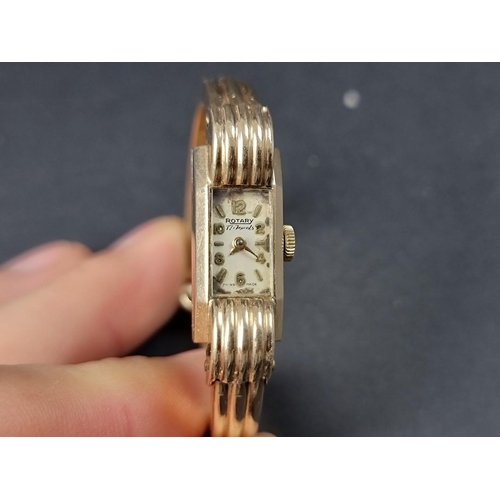 1161 - A circa 1957 Rotary 9ct gold manual wind ladies wristwatch, Cal. 320.