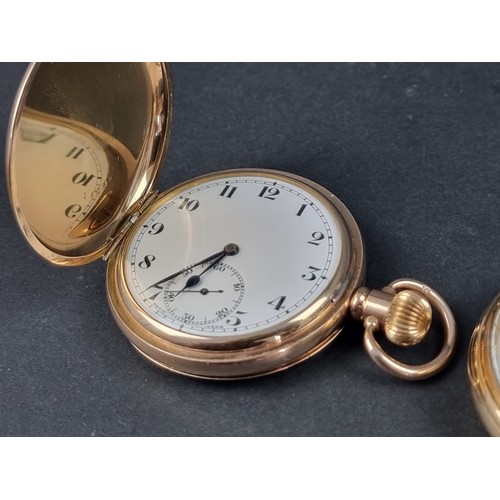 1173 - A gold plated open faced stem wind pocket watch, 51mm, the dial signed Thos Russell & Son Liverp... 