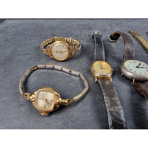 1180 - A quantity of ladies wristwatches; to include a silver watch; and examples by Seiko and Rotary. (11)... 