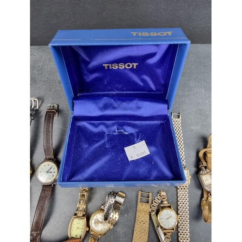 1180 - A quantity of ladies wristwatches; to include a silver watch; and examples by Seiko and Rotary. (11)... 