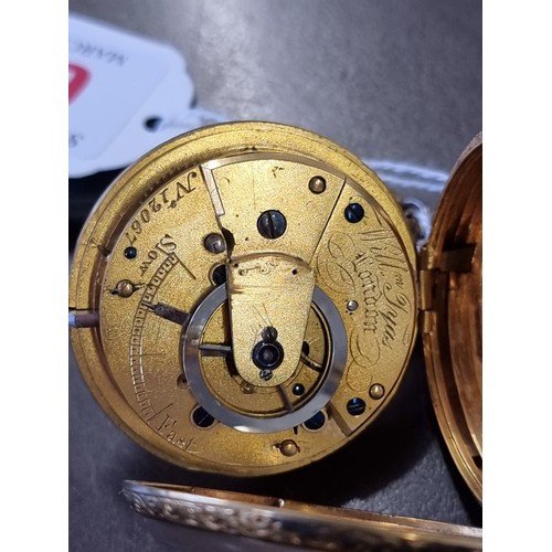 63 - CHARLES DICKENS POCKET WATCH, gifted from Bentleys Miscellany: a William IV gilt metal open faced ke... 