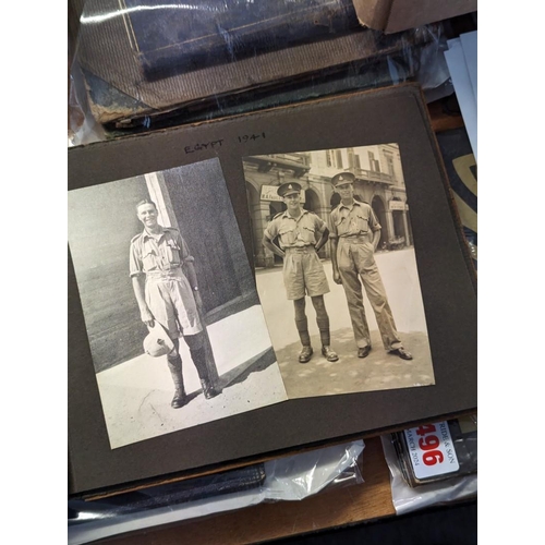 330 - PHOTOGRAPH ALBUM: EGYPT/PALESTINE, 1940s period, olivewood boards, oblong 8vo: with a smaller f... 