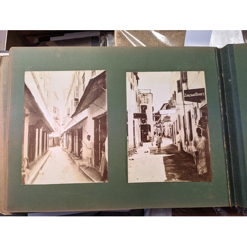 114 - PHOTOGRAPH ALBUM: SOUTH AFRICA/ZANZIBAR: late 19thc album of approx 85 albumen-print photograph... 