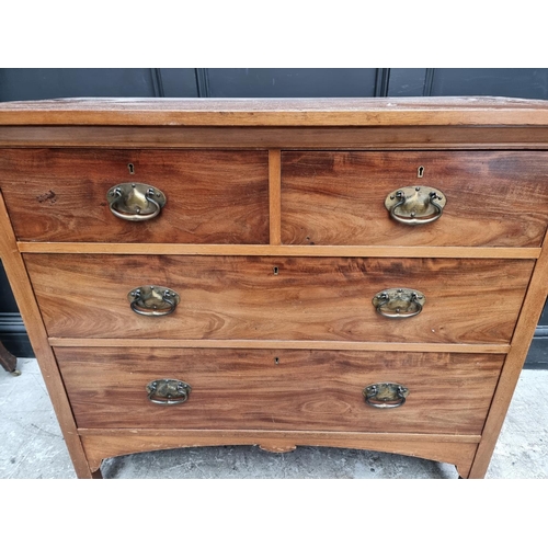 1010 - A circa 1900 mahogany chest of drawers, 106.5cm wide, (lacking superstructure).