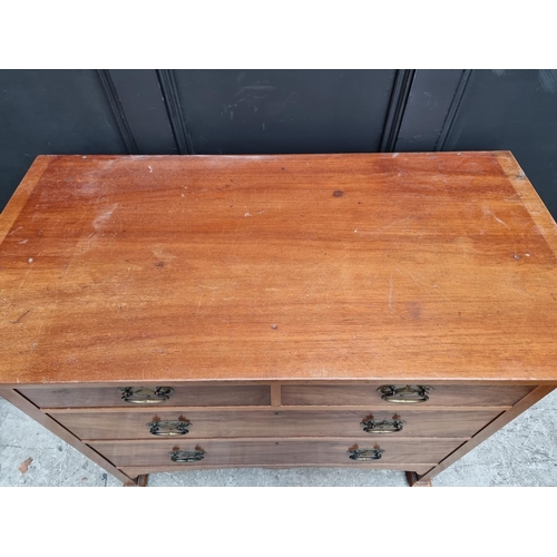 1010 - A circa 1900 mahogany chest of drawers, 106.5cm wide, (lacking superstructure).