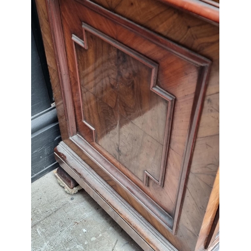 1031 - A late 19th century Continental walnut bookcase, 90cm wide.