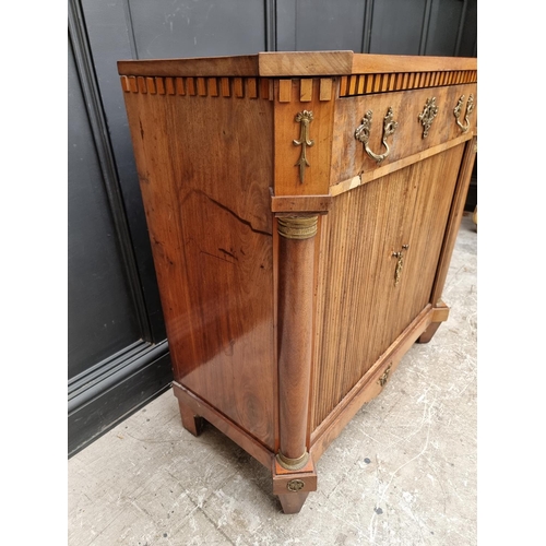 1063 - An early 19th century Continental mahogany side cabinet, 92.5cm wide, (alterations). ... 