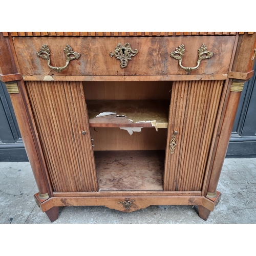 1063 - An early 19th century Continental mahogany side cabinet, 92.5cm wide, (alterations). ... 