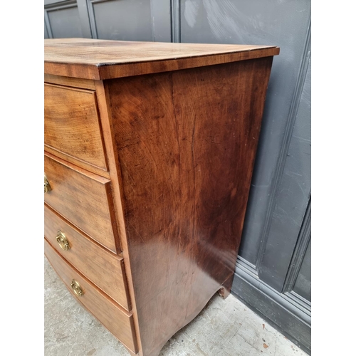 1070 - A George III mahogany bowfront chest of drawers, 117.5cm wide.