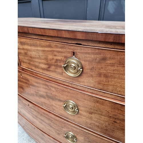 1070 - A George III mahogany bowfront chest of drawers, 117.5cm wide.