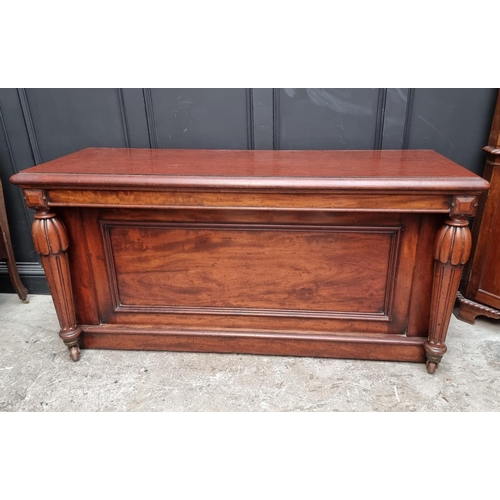 1093 - A large Victorian mahogany extending dining table and matching leaf cabinet, with four leaves, ... 