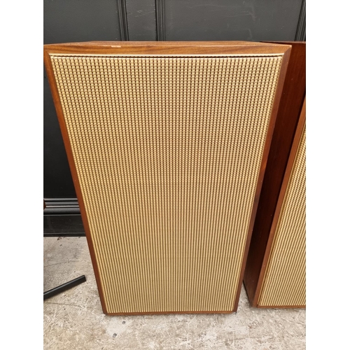 1165 - Hi-Fi Equipment: a large pair of vintage speakers, possibly Tannoy, 85 high x 46.5cm wide. (2)We hav... 