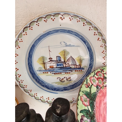 1192 - A mixed group of 19th century and later English and Continental pottery and porcelain, to inclu... 