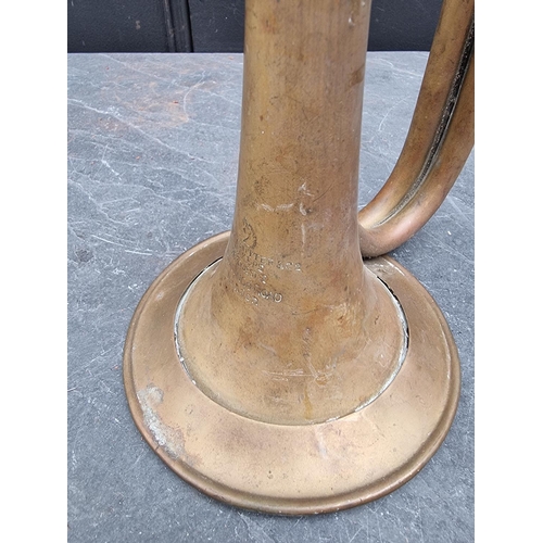 1221 - An old brass bugle, by Henry Potter & Co.