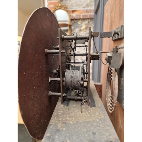 1229 - A 19th century Scottish mahogany eight day longcase clock, the 13in painted circular dial inscribed ... 