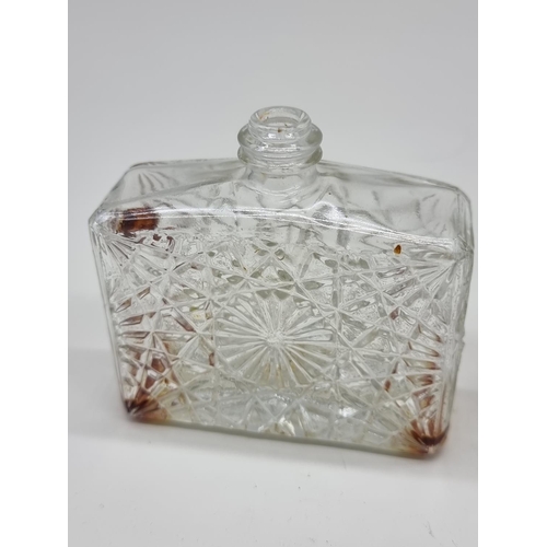 1318 - A small group of glass, to include a pair of silver mounted scent bottles, 7.5cm high. (7)... 