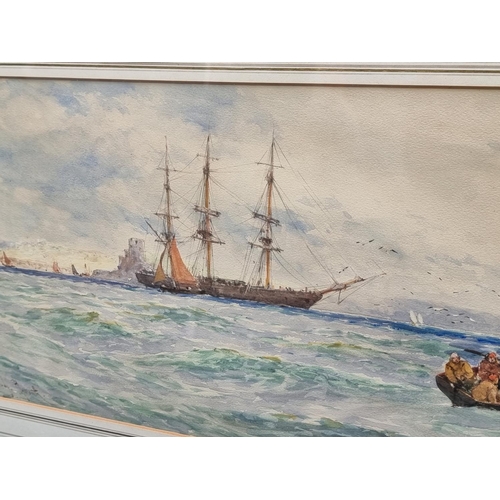 1334 - Thomas Bush Hardy, 'Plymouth', signed and titled, watercolour, 21.5 x 57cm.