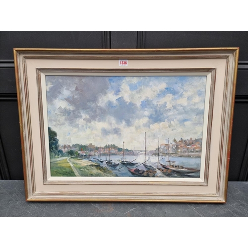 1336 - Ivan Taylor, 'River Douro, Portugal', signed, labelled verso, oil on board, 39 x 59cm.... 