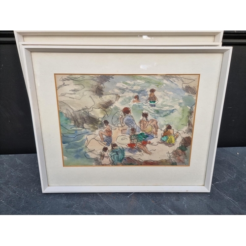 1348 - Eileen Robey, five works, one signed, watercolour, largest 27 x 38cm. (5)