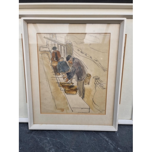 1348 - Eileen Robey, five works, one signed, watercolour, largest 27 x 38cm. (5)