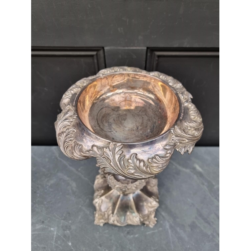 1454 - A large electroplated centrepiece, 41cm high.   