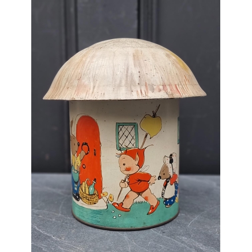 1469 - A scarce Lucie Attwell's 'Fairy House' Crawfords biscuit tin and money box, 20cm high.... 