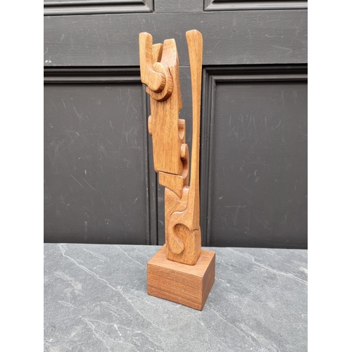 1487 - Brian Willsher, untitled, signed and dated 1998, carved wood, 40.5cm high.