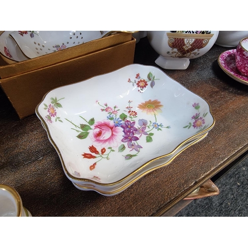 1504 - A Royal Crown Derby 'Blue Pimpernel' pattern tea for two set; together with other Royal Crown Derby;... 