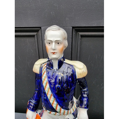 1534 - A large Victorian Staffordshire pottery figure of 'Admiral Sir Charles Napier', 41cm high.... 