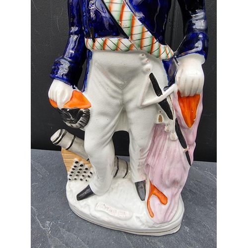 1534 - A large Victorian Staffordshire pottery figure of 'Admiral Sir Charles Napier', 41cm high.... 