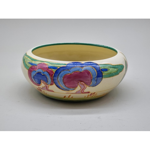 1599 - A Clarice Cliff 'Oasis' pattern bowl, 19.5cm diameter.