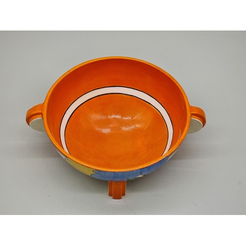 1600 - A Clarice Cliff 'Blue Autumn' pattern Odilon bowl, shape 441, 27cm wide. (cracked).... 