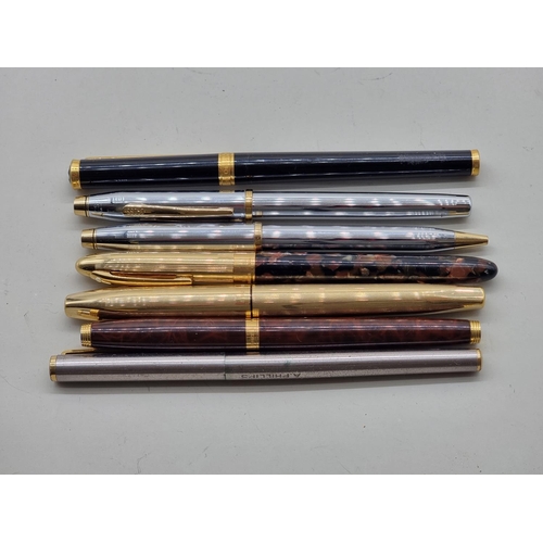 1630 - A collection of pens, to include examples by Cross; and Mont Blanc style examples. ... 