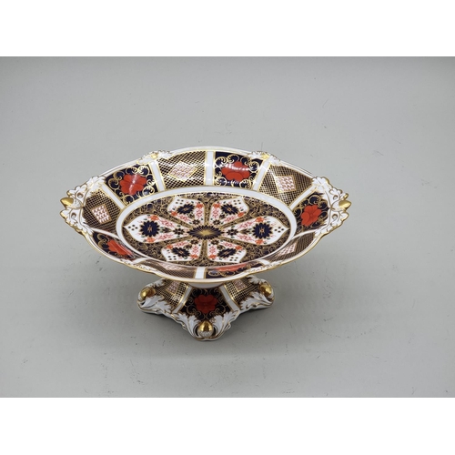 1678 - A Royal Crown Derby Imari oval comport, 26.5cm wide.