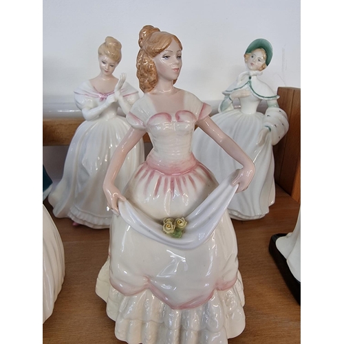 1731 - Eight Royal Doulton figures, to include 'Darling', HN1319.