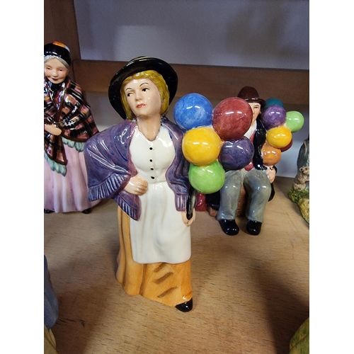 1741 - Ten Royal Doulton 'Miniature Street Vendors'; together with a Royal Doulton resin Pied Piper. (11)... 