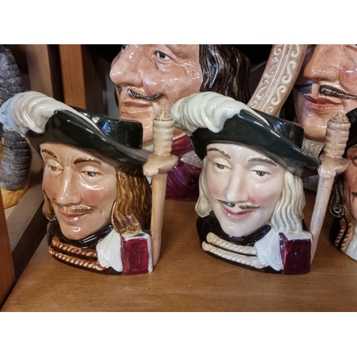 1749 - A collection of Royal Doulton musketeers character jugs. (12)