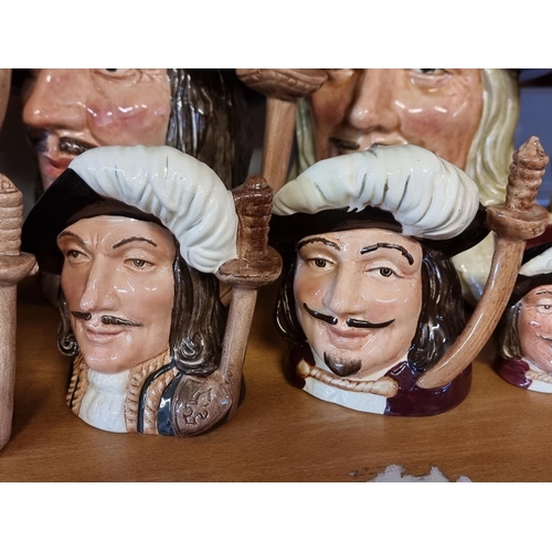 1749 - A collection of Royal Doulton musketeers character jugs. (12)