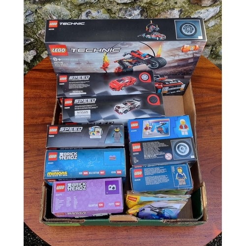 1796 - LEGO: 8 sealed box sets, to include: Speed Series (3); Technic No: 42106 Stunt Show; Brick Head... 