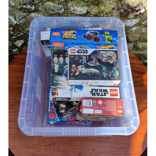 1801 - LEGO: 8 sealed box sets, to include 4 Stars Wars examples; together with a Mattel Hotwheels Mon... 