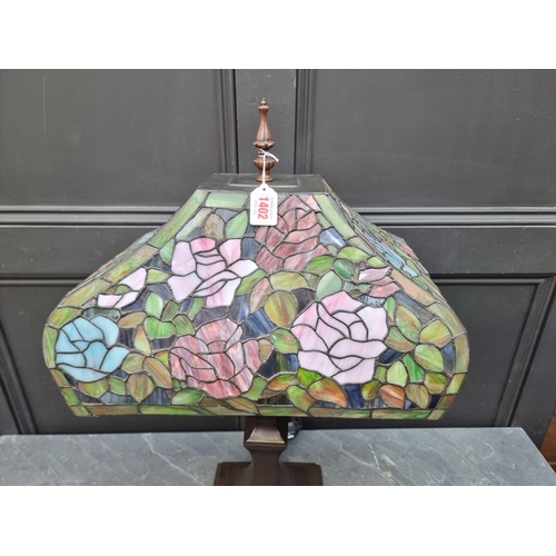 1402 - A Tiffany style table lamp, 70cm high.