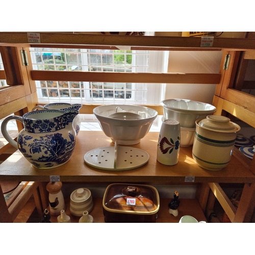 1703 - A large collection of T G Green & Co pottery. (four shelves)