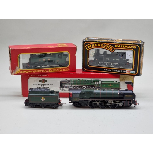 1805 - Railway: Hornby 00 gauge: locomotive 'Evening Star' BR Standard Class 9F; together with a GWR P... 