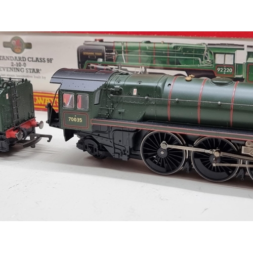 1805 - Railway: Hornby 00 gauge: locomotive 'Evening Star' BR Standard Class 9F; together with a GWR P... 