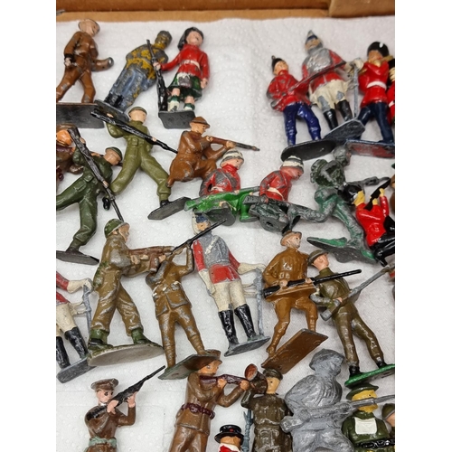 1811 - Vintage Lead: a large collection of military figures to include examples by Britains and Johill... 