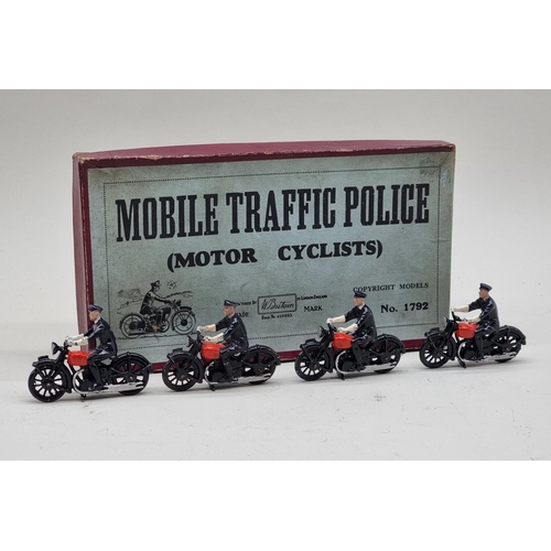 1831 - Britains: Mobile Traffic Police (Motor Cyclists), No:1792, four vintage lead figures, in original bo... 